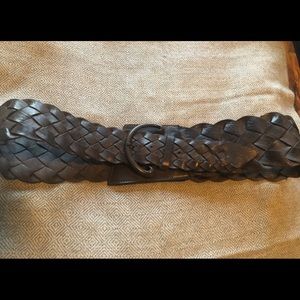 Italian handmade woven leather belt.